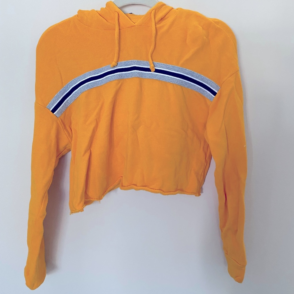 Mustard hoodie/crop top